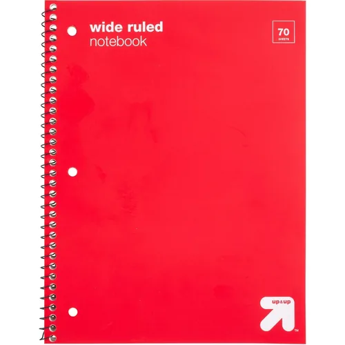CUADERNO RAYADO WIDE RULED ROJO