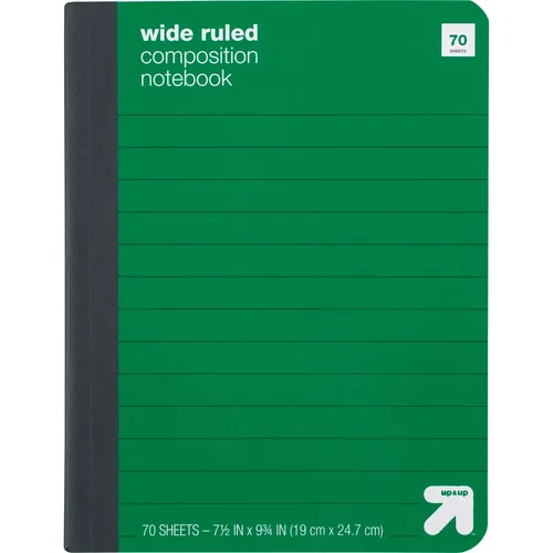 CUADERNO PEQUEÑO WIDE RULED VERDE