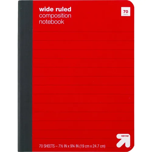 CUADERNO PEQUEÑO WIDE RULED ROJO