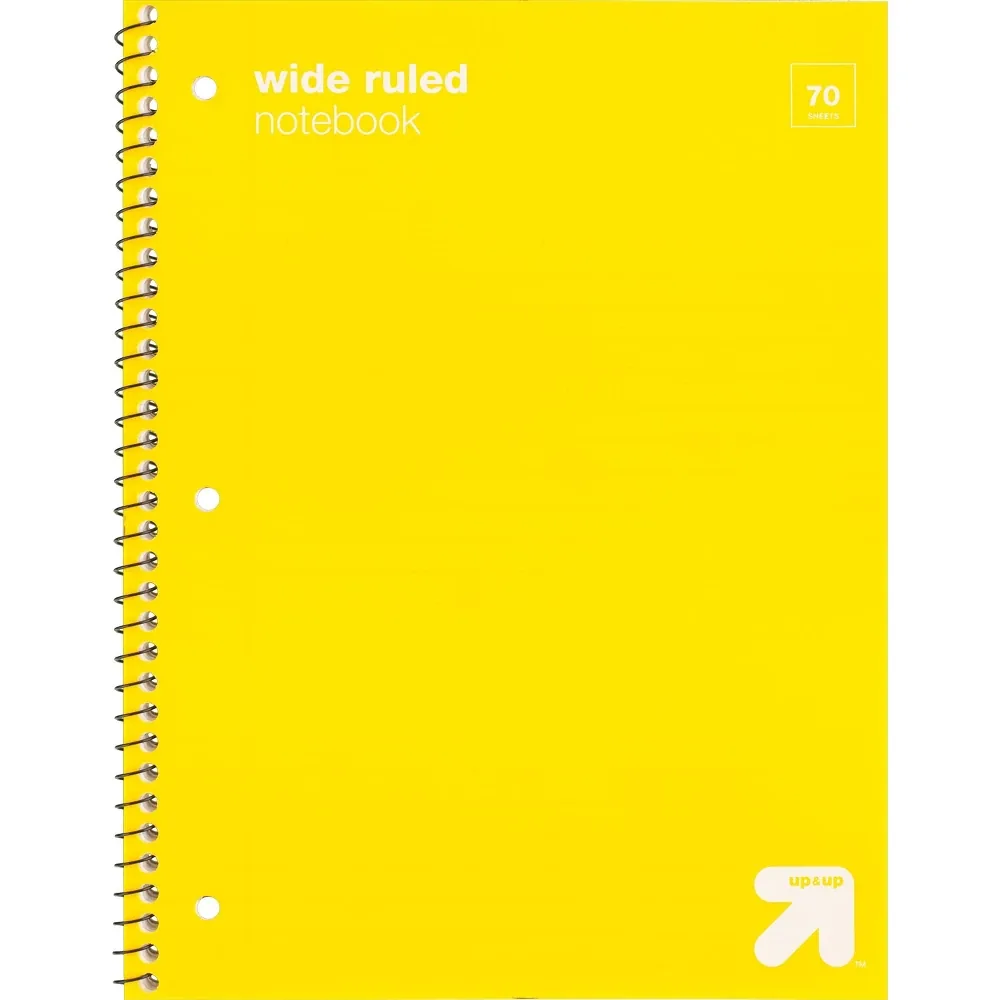 CUADERNO RAYADO WIDE RULED AMARILLO