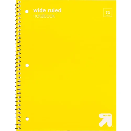 CUADERNO RAYADO WIDE RULED AMARILLO