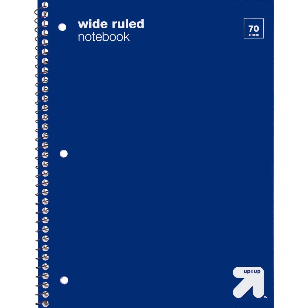 CUADERNO RAYADO WIDE RULED AZUL