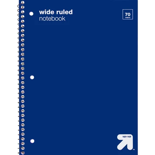 CUADERNO RAYADO WIDE RULED AZUL