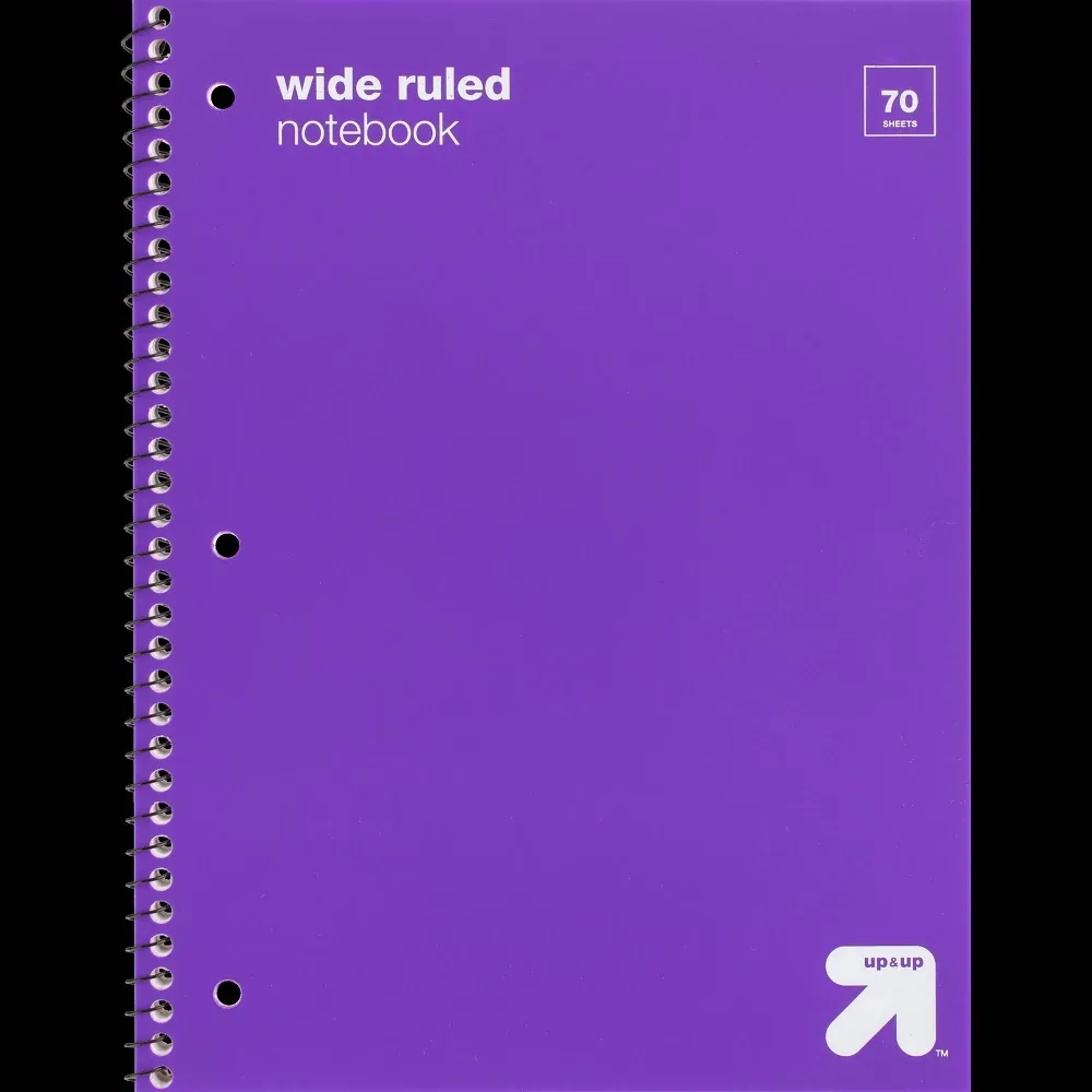 CUADERNO RAYADO WIDE RULED MORADO