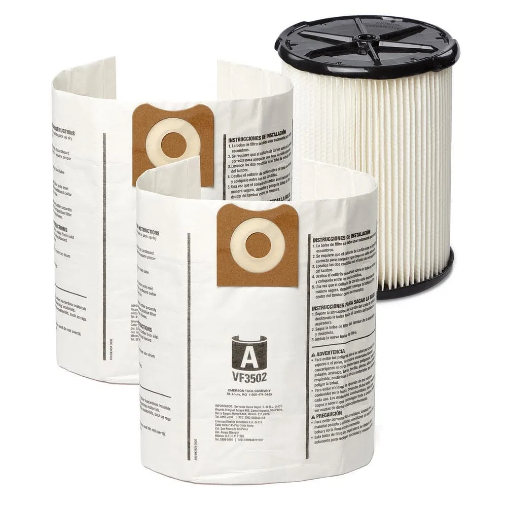 KIT DE BOLSA + FILTRO ASPIRADORAS 12-16 GL